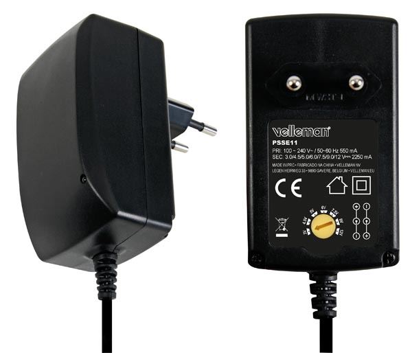 ALIMENTACIÓN COMPACTA CONMUTADA CON SALIDA SELECCIONABLE: DE 5 A 12VCC 2250 mA - 27W - Imagen 1