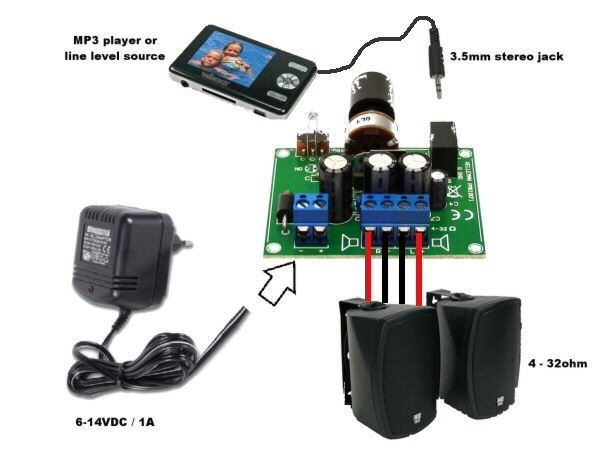 Amplificador 2x5W para reproductor MP3 - Imagen 2