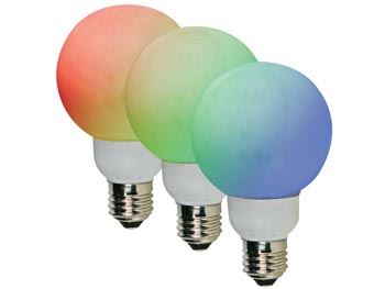 BOMBILLA LED RGB- E27 - 20 LEDs - Ø80mm - Imagen 1