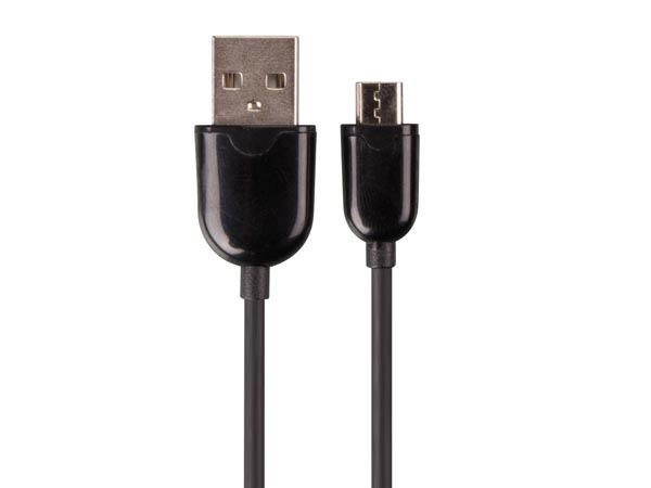 CABLE ESPIRAL USB 2.0 A MACHO A MICRO-USB DE 5 CLAVIJAS MACHO - COLOR NEGRO - 1,50 m - Imagen 2