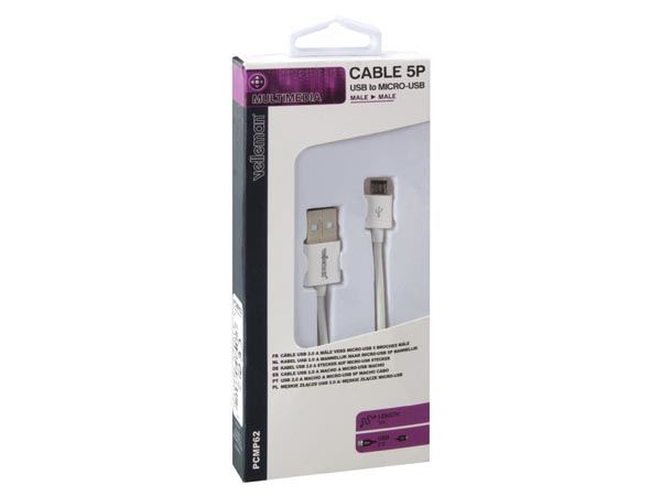 CABLE USB 2.0 A MICRO USB 1M - Imagen 2