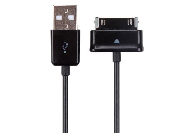 CABLE USB 2.0 A SAMSUNG® GALAXY TAB DE 30 CLAVIJAS - COLOR NEGRO - 1 m - Imagen 1