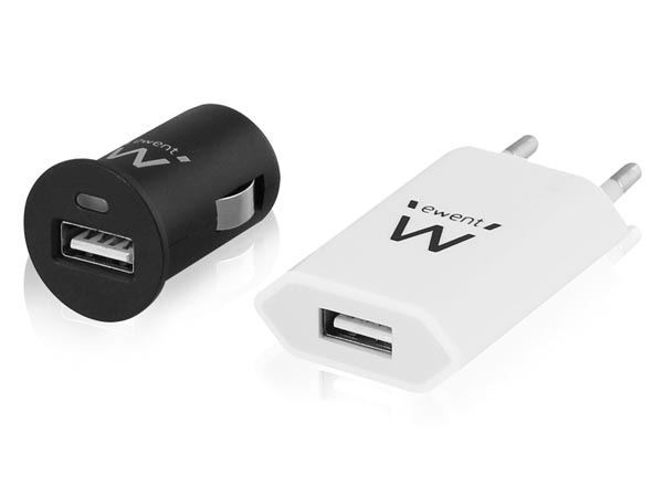 CARGADOR CON CONEXIÓN USB +CARGADOR COCHE - Imagen 1