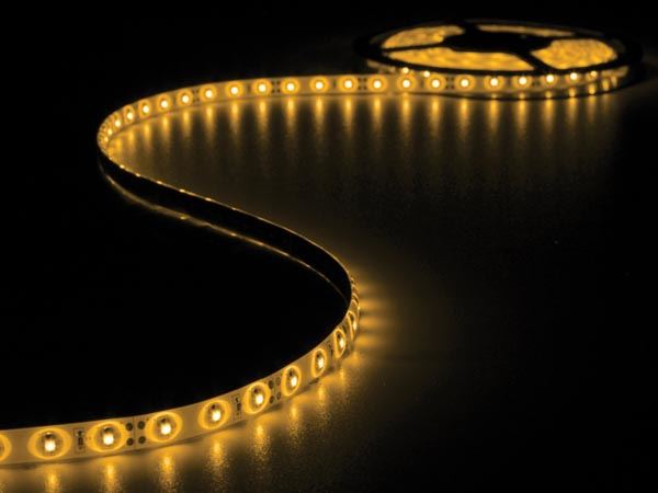 CINTA DE LEDs FLEXIBLE - COLOR AMARILLO - 300 LEDs - 5m - 12V - Imagen 1