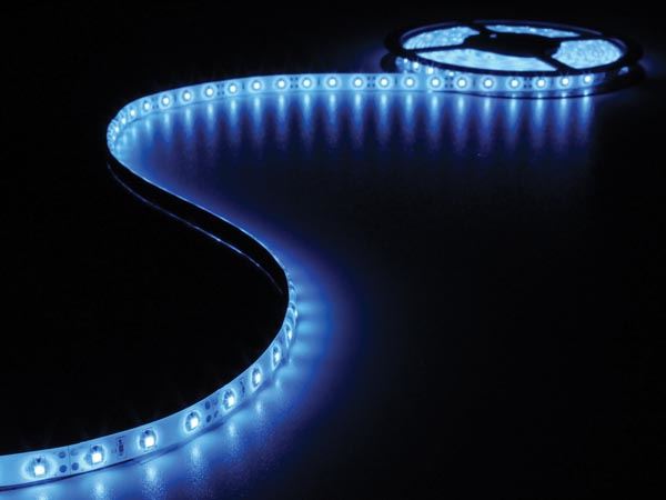 CINTA DE LEDs FLEXIBLE - COLOR AZUL - 300 LEDs - 5m - 12V - Imagen 1