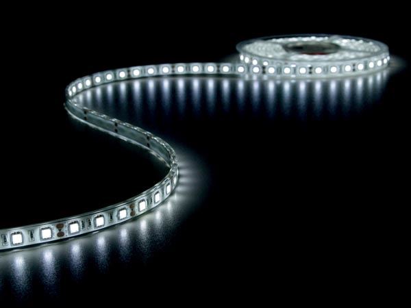 CINTA DE LEDs FLEXIBLE - COLOR BLANCO FRÍO 6500K - 300 LEDs - 5m - 12V - Imagen 1