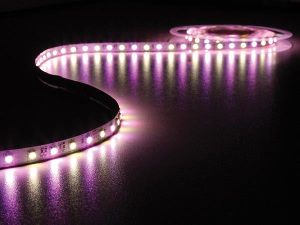 CINTA DE LEDs FLEXIBLE - COLOR RGB Y BLANCO CÁLIDO - 300 LEDs - 5m - 24V - Imagen 1