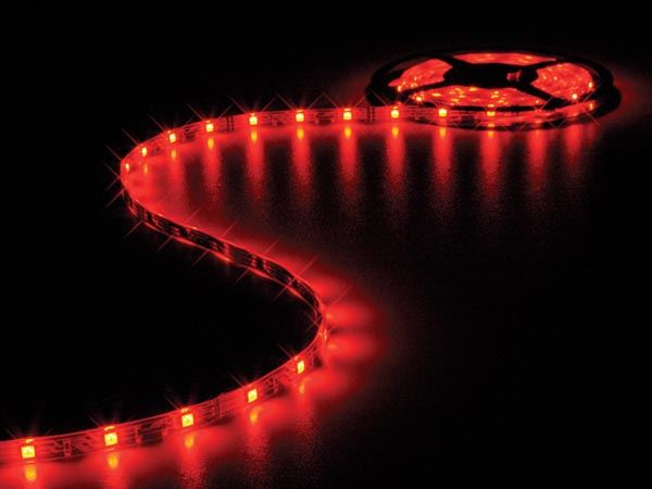 CINTA DE LEDs FLEXIBLE - COLOR ROJO - 150 LEDs - 5m - 12V - Imagen 1