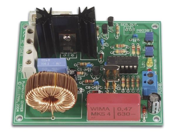 Dimmer de alta potencia controlado por pulsadores (1kw @ 230v) (500w @ 115 v) - Imagen 1