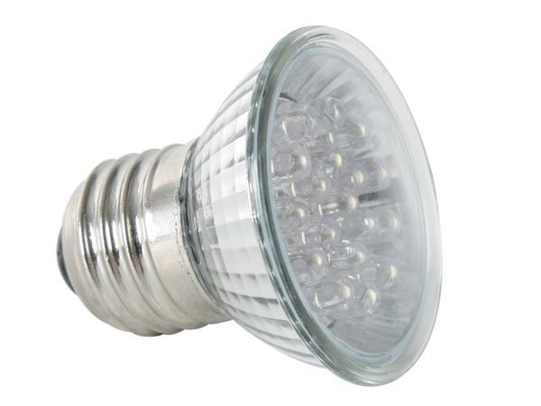 FOCO LED E27 - COLOR AMARILLO - 240VAC - 18 LEDs - Imagen 1