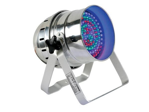 FOCO PAR56 CORTO CON LEDs - CROMADO - SOPORTE DOBLE -108 x LEDs 10mm - Imagen 1