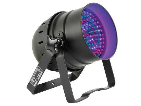 FOCO PAR56 CORTO CON LEDs - NEGRO - SOPORTE DOBLE -108 x LEDs 10mm - Imagen 1