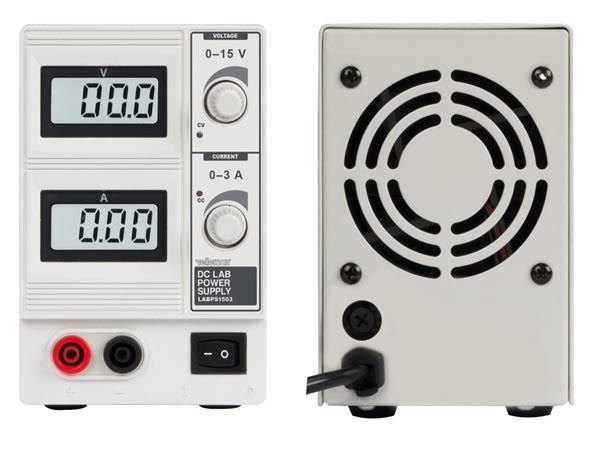 FUENTE DE ALIMENTACIÓN DC PARA LABORATORIO 0-15 VDC / 0-3 A MÁX. CON 2 PANTALLAS LCD - Imagen 2