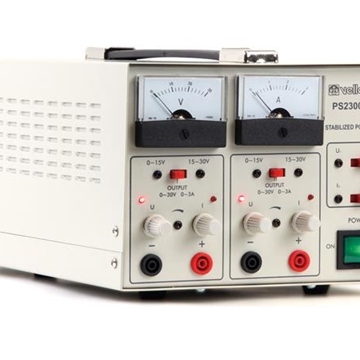 FUENTE DE ALIMENTACIÓN DE LABORATORIO 2 x 0-30V / 2 x 0-3A DOBLE DISPLAY ANALÓGICO - Imagen 1
