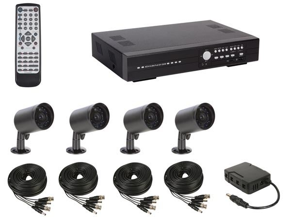 Juego CCTV 4 canales con 4 cámaras IR Disco Duro 500GB - Imagen 2
