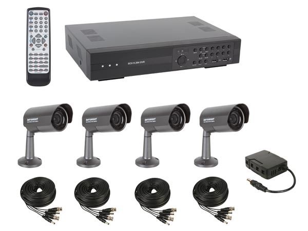 Juego CCTV 8 canales con 4 cámaras varifocales IR Disco Duro 500GB - Imagen 1