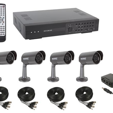 Juego CCTV 8 canales con 4 cámaras varifocales IR Disco Duro 500GB - Imagen 1
