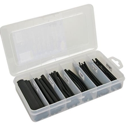 JUEGO DE TUBOS TERMORRETRÁCTILES - NEGRO 10cm - 170 uds. - EN CAJA DE ALMACENAMIENTO - Imagen 1