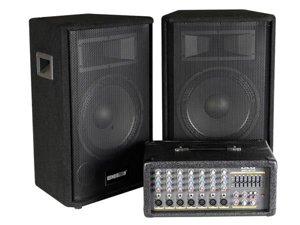 JUEGO PA CON DOS ALTAVOCES 2X150W RMS - Imagen 1