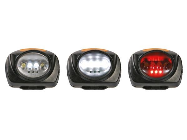 LINTERNA FRONTAL 2 EN 1 CON 4 LEDs BLANCOS Y 3 LEDs ROJOS - Imagen 2