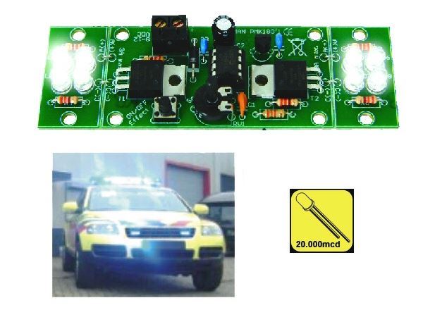 Luz Intermitente LED hi-power de 2 canales - Imagen 2