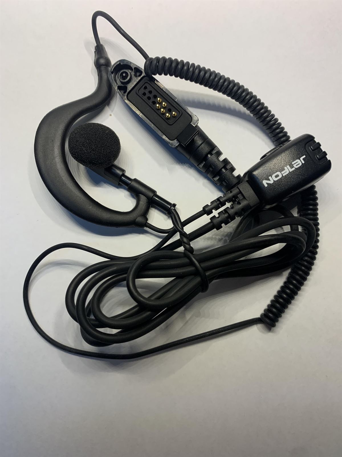 Micro/Auricular, toma lateral, PTT de solapa, orejera para walkie talkie MOTOROLA . - Imagen 1