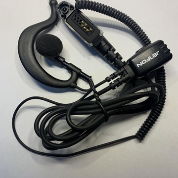 Micro/Auricular, toma lateral, PTT de solapa, orejera para walkie talkie MOTOROLA . - Imagen 1