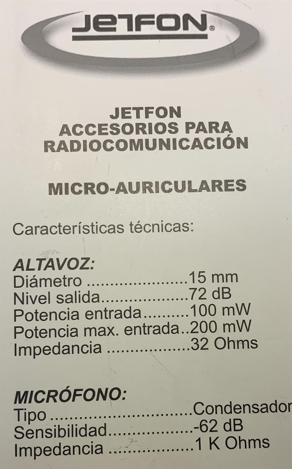 Micro/Auricular, toma lateral, PTT de solapa, orejera para walkie talkie vertex ..Yaesu USO con conector jack 3,5mm 4vias - Imagen 2