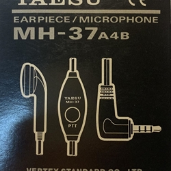 Micro/Auricular, toma lateral, PTT de solapa, orejera para walkie talkie  YAESU  con conector 3.5mm 4V. - Imagen 1