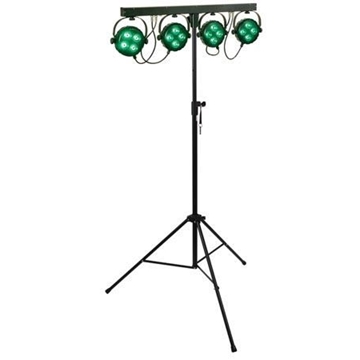 MINI JUEGO DE ILUMINACIÓN LED PAR-16X3W LED TRICOLOR - Imagen 1