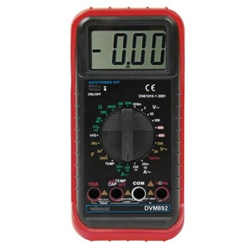 MULTÍMETRO 3 ½ DÍGITOS - 24 RANGOS / 10A / TEMPERATURA / CAPACÍMETRO / FRECUENCÍMETRO - Imagen 1