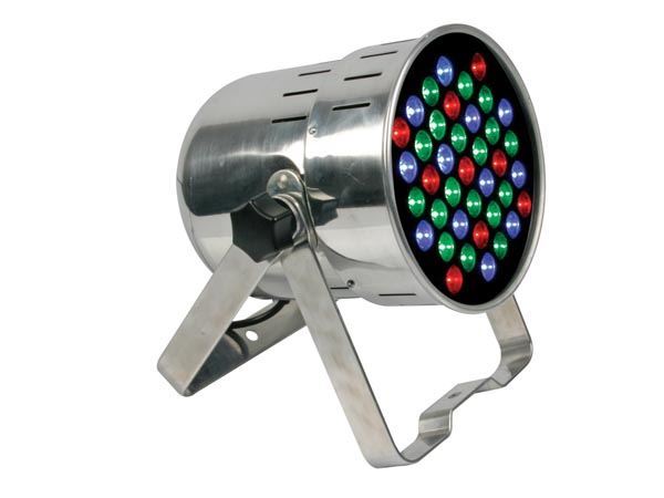 PAR64 LED PROFESIONAL - CORTO - CROMADO - DMX512 - 39 x 1W LED - Imagen 1