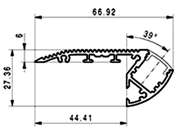 PERFIL DE ALUMINIO PARA CINTAS DE LEDs - ESCALERA - 2m - Imagen 2