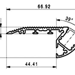 PERFIL DE ALUMINIO PARA CINTAS DE LEDs - ESCALERA - 2m - Imagen 2
