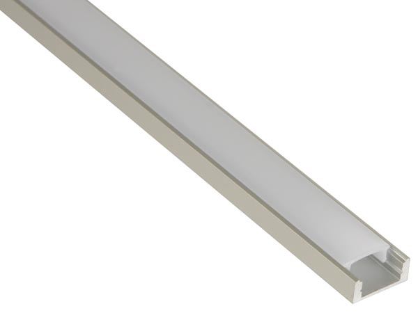 PERFIL DE ALUMINIO PARA CINTAS DE LEDs - PLANO - 2m - Imagen 1