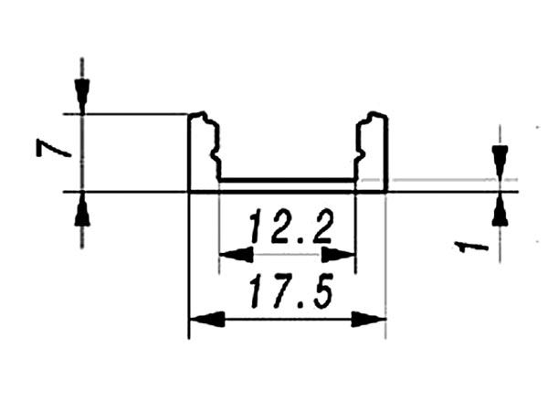 PERFIL DE ALUMINIO PARA CINTAS DE LEDs - PLANO - 2m - Imagen 2