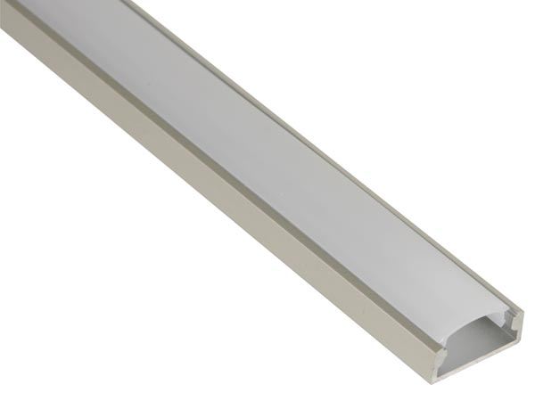 PERFIL DE ALUMINIO PARA CINTAS DE LEDs - PLANO/ANCHO - 2m - Imagen 1