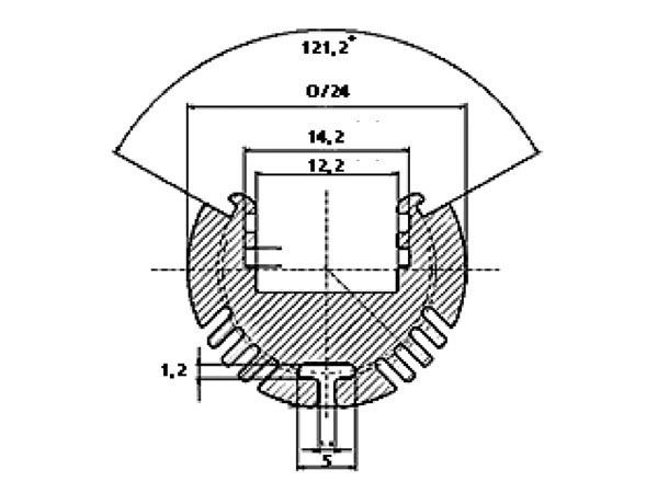 PERFIL DE ALUMINIO PARA CINTAS DE LEDs - TIPO REDONDO - 2m - Imagen 2