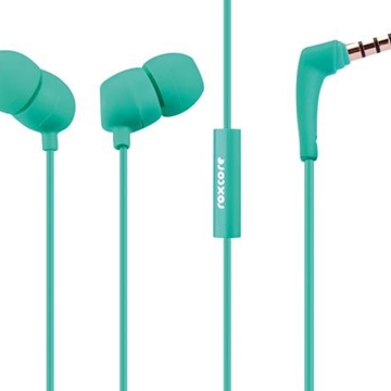 ROXCORE® - BULLETS V2 - AURICULARES INTRAUDITIVOS & MICRÓFONO - COLOR VERDE - Imagen 1