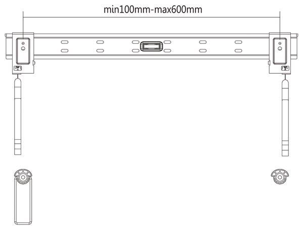 SOPORTE DE PARED PARA PANTALLAS PLANAS 37"-70" / 94-178 cm / MÁX. 50 kg - Imagen 2