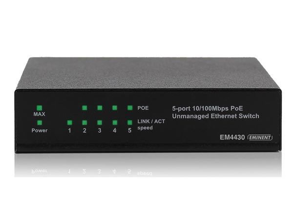 Switch POE de 5 puertos 10/100mbps - Imagen 1